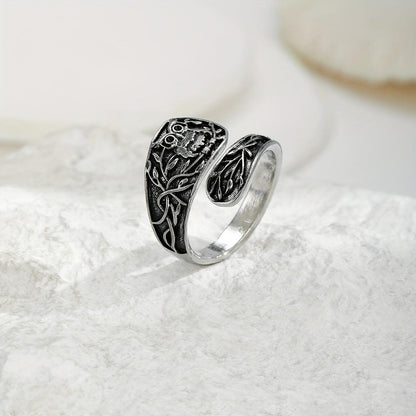 Silver Owl Forest Wrap Ring