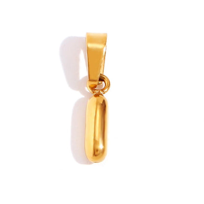 Trendy Bubble Letter Pendant Necklace