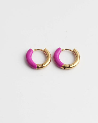 Happy Colorful Hoop Earrings