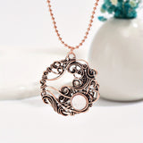 Moonstone Wire Wrapped Circle Pendant