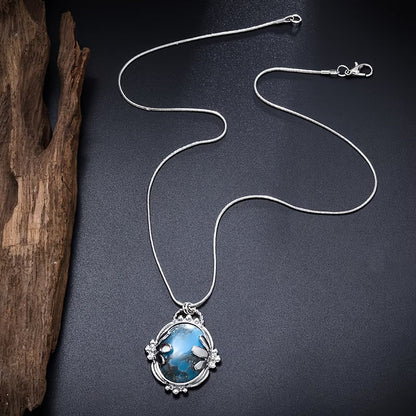 Vintage Blue Stone Necklace