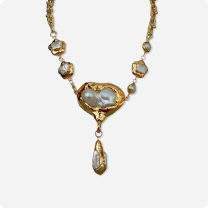Celestial Ciphers Pearl Pendant Necklace