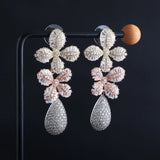 Crystal Blossom Drop Earrings