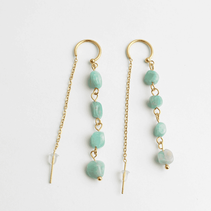 Speckled Stone Drop Earrings