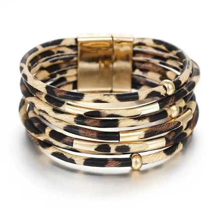 Wide Boho Multilayer Wrap Bracelet