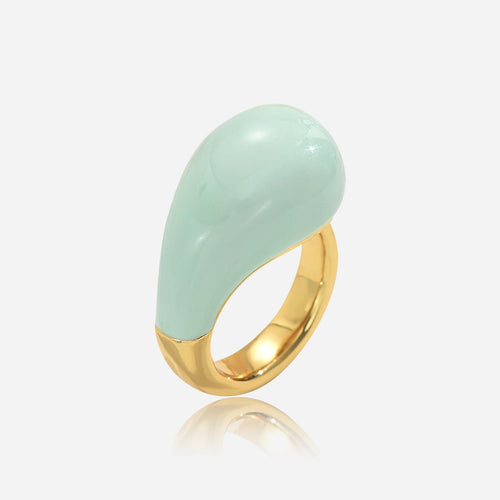 Dew Drop Enamel Ring