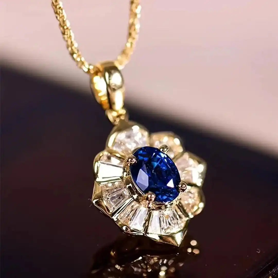 Kavella Noctazure Gold Necklace