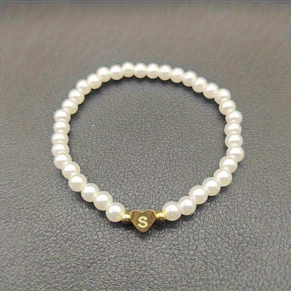 A-Z Pearl Beaded Bracelet