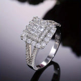 Square Shape Zirconia Wedding Ring