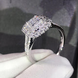 Square Shape Zirconia Wedding Ring