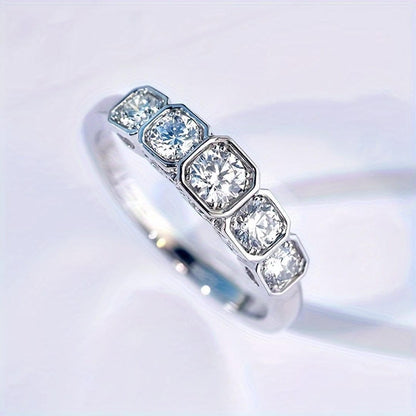 Vintage Bezel Crystal Eternity Ring
