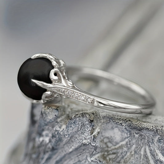 Vintage Black Cubic Zirconia Ring