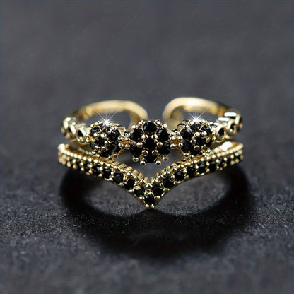 Luxurious Double Layer Ring