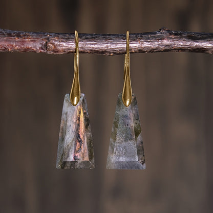 Boho Geometric Stone Drop Earrings