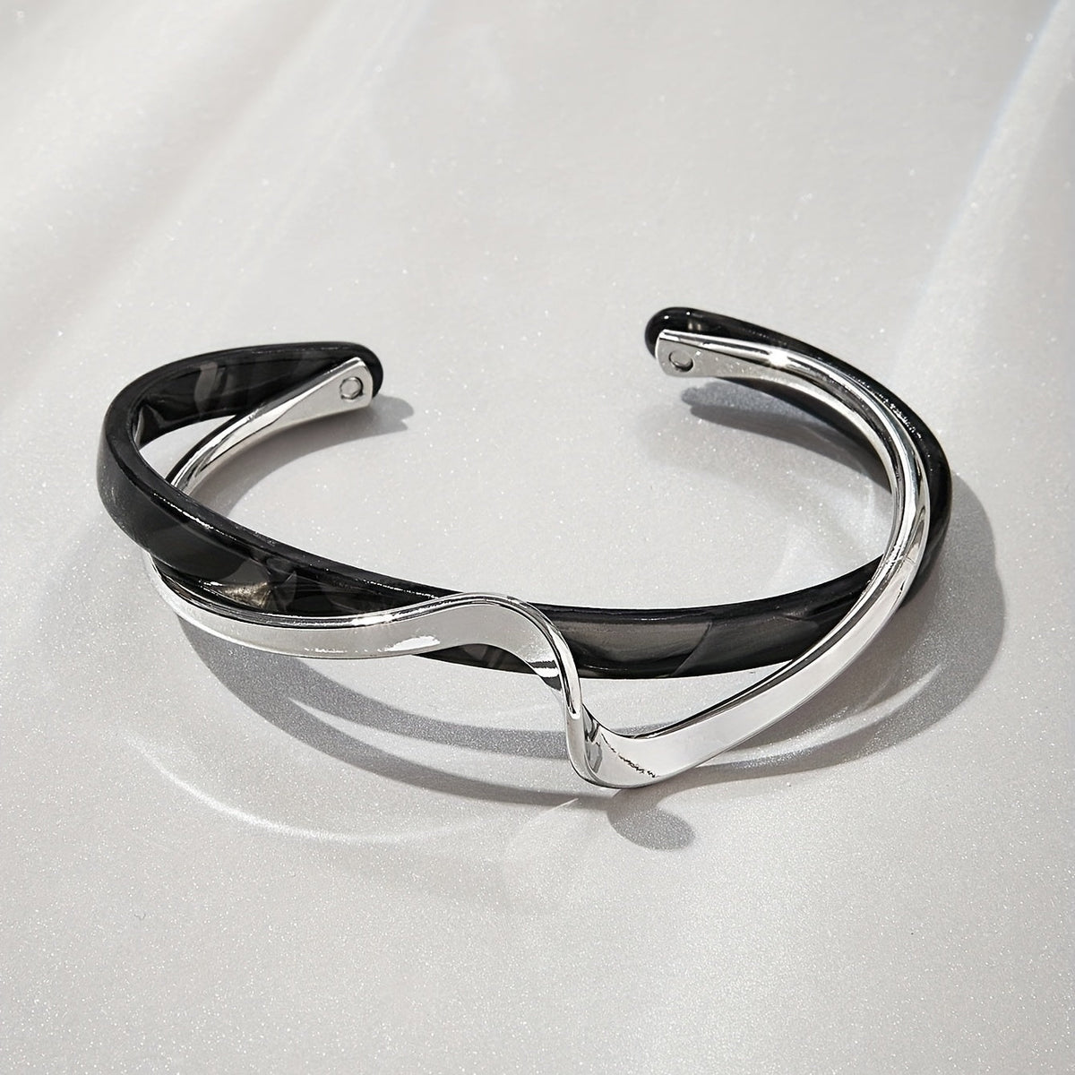 Minimalist Wave Shape Cuff Bracelet