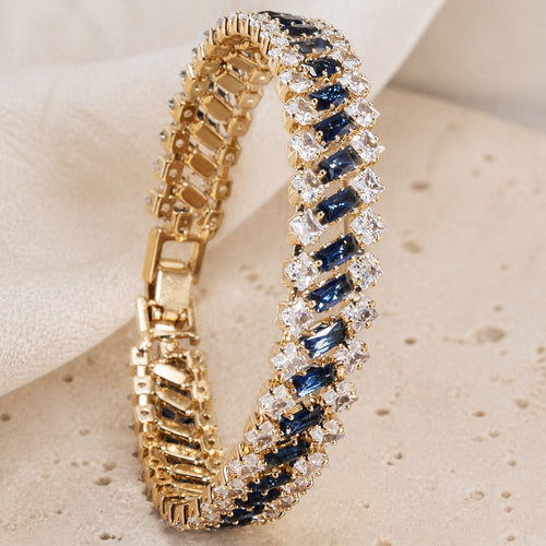 Carolina Geometric Sapphire Stones Bracelet