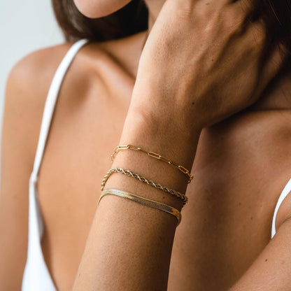 Golden Flow Three Bracelet Set