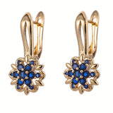 Classic Cubic Zirconia Flower Drop Earrings