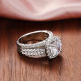 Cushion Halo Pav� Statement Ring