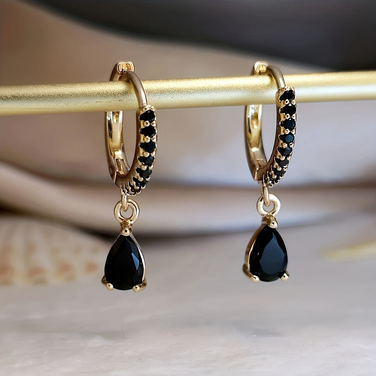 Exquisite Onyx Style Earrings