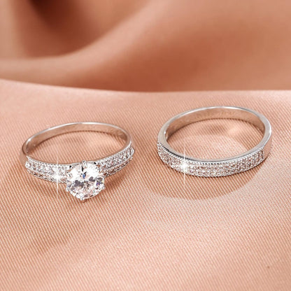 Round Pav� Ring Set