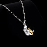 Hug Pendant Necklace with Bonus Earrings