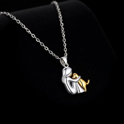 Hug Pendant Necklace with Bonus Earrings