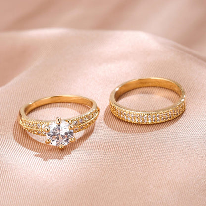 Round Pav� Ring Set
