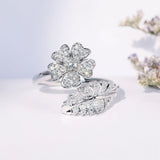Flower Bloom Zirconia Ring
