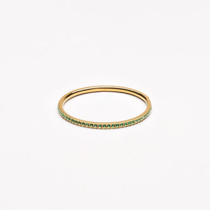 Verdant Sky Zircon Accent Ring