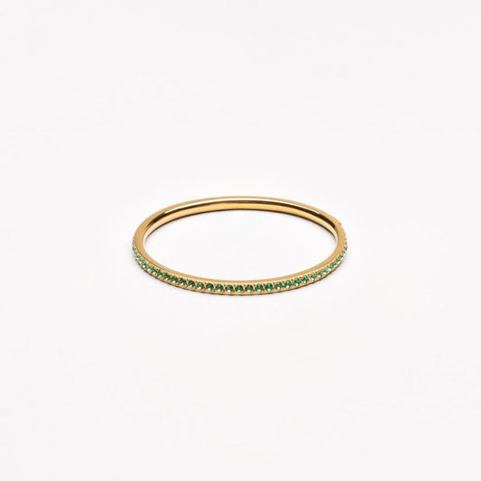 Verdant Sky Zircon Accent Ring