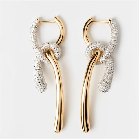 Helena's Halo Knotted Zircon Earrings