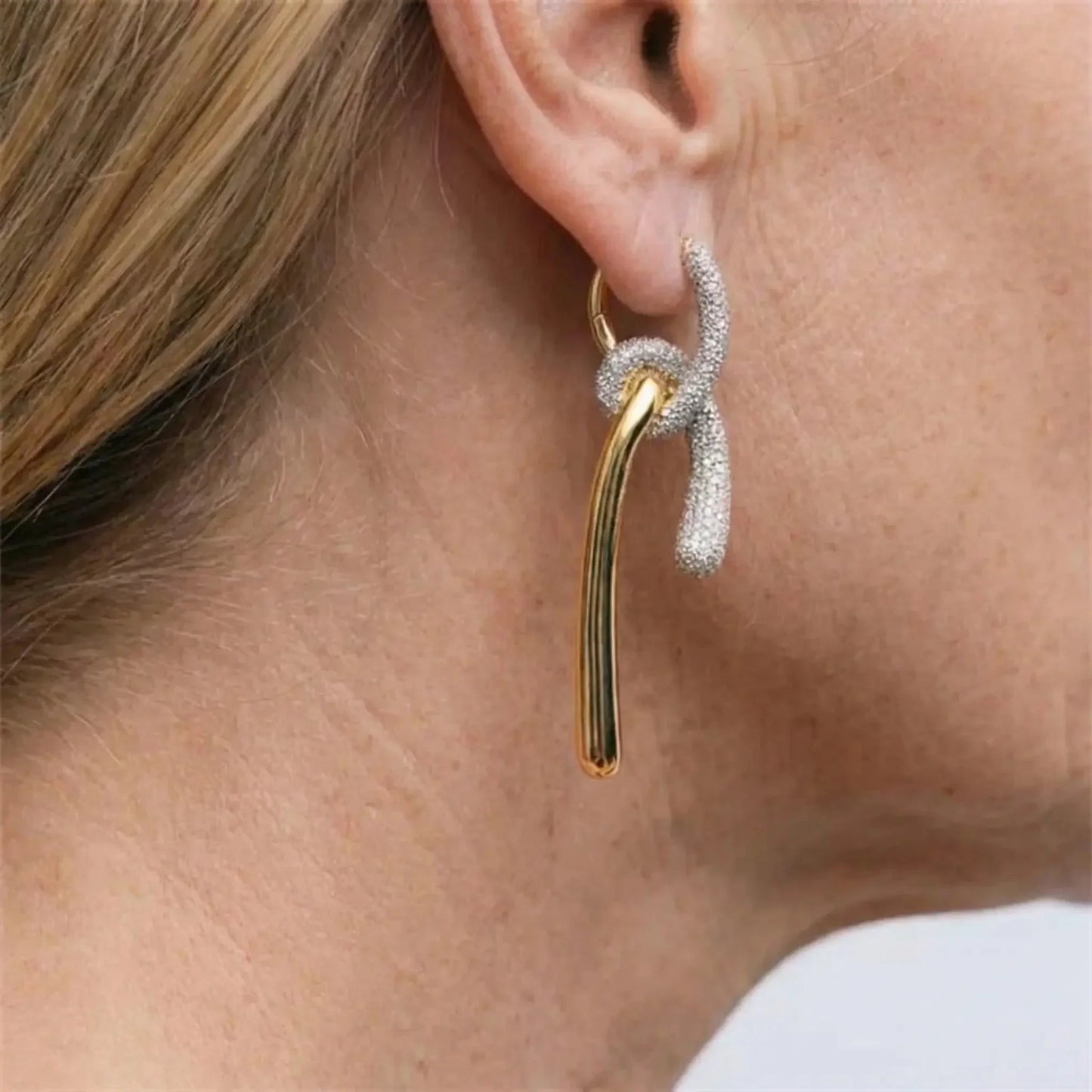 Helena's Halo Knotted Zircon Earrings