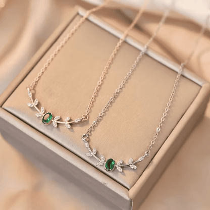 Laurel Bloom Emerald Necklace