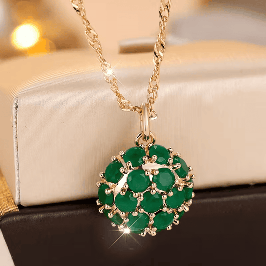 Celestial Bloom Emerald Necklace