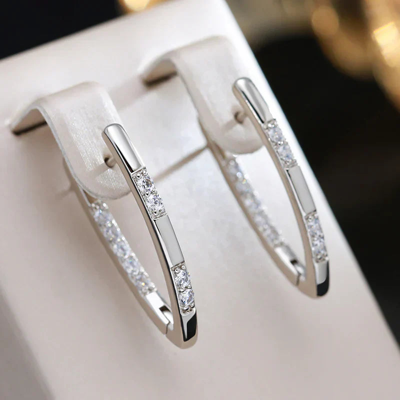 Radiant Crystal Zirconia Earrings