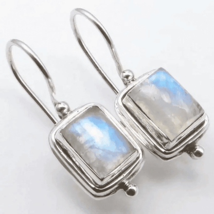 Lustre Square Moonstone Earrings