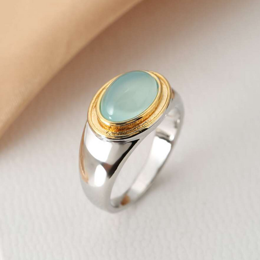 Modern Two Tone Green Ring