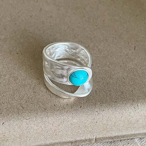 Silver Vintage Turquoise Stone Ring