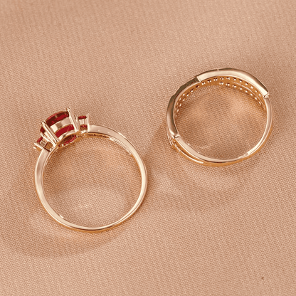 Emerald Duo Ring Set