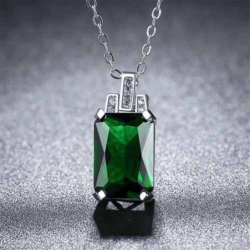 Emerald Baguette City Necklace