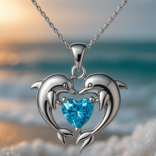 Dolphin Love Silver Necklace