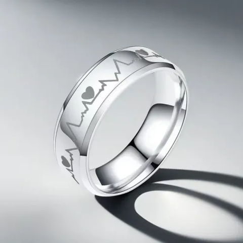'Forever In My Heart' Silver Band Ring