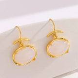 Elegant Oval Moonstone Earrings