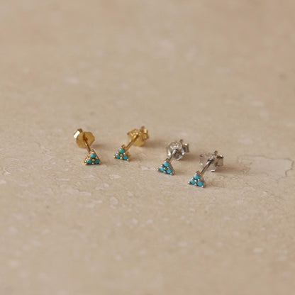 Trio Turquoise Micro Studs