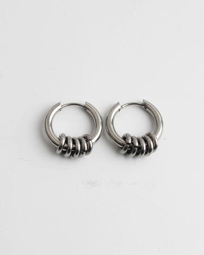 Stacked Ring Hoop Earrings