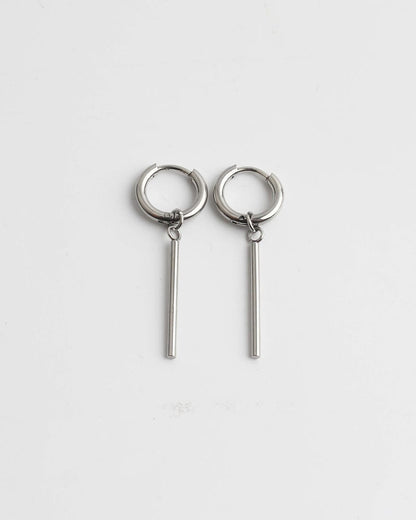 Bar Drop Hoop Earrings