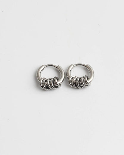 Stacked Ring Hoop Earrings