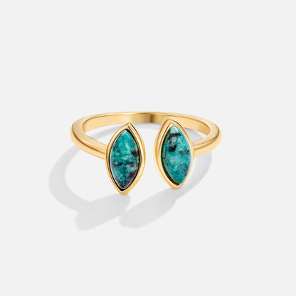 Luxe Emerald Adjustable Wrap Ring