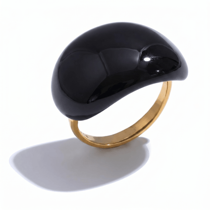 Lava Drop SS Enamel Ring